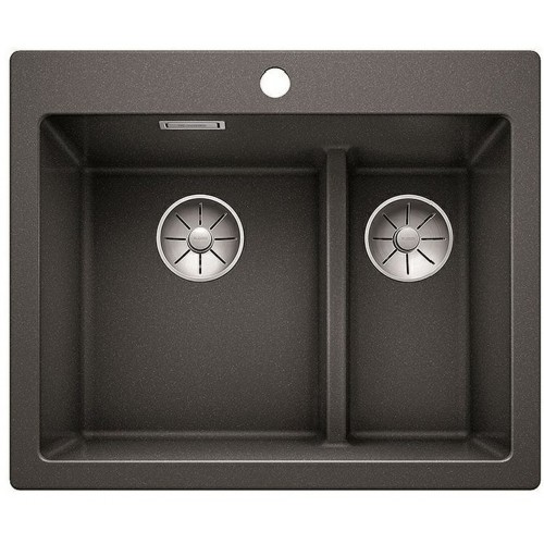 BLANCO Pleon 6 Split Silgranit PuraDur schwarz o.AF. 525955