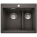 BLANCO Pleon 6 Split Silgranit PuraDur schwarz o.AF. 525955
