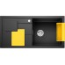 BLANCO Einbauspüle SITY XL 6 S Silgranit schwarz InFino mit Zubehör in lemon 525966