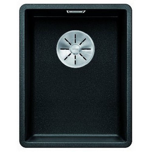 BLANCO Einbauspüle SUBLINE 320-F Silgranit flächenbündig einbaubar, InFino schwarz 525982