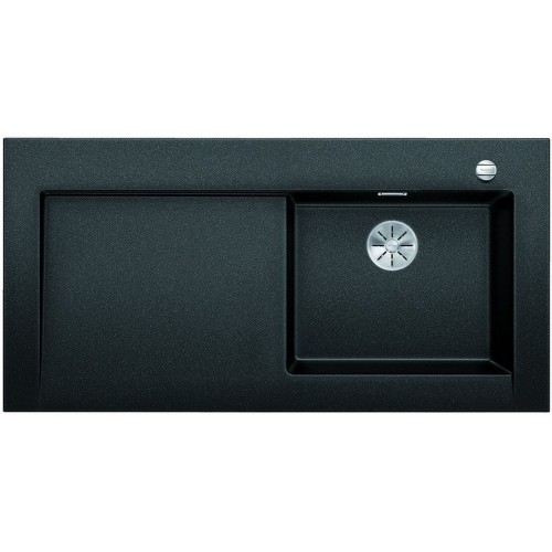 BLANCO Modex M 60 - Silgranitspüle, 1200x605 mm, mit Ablaufsystembedienung, Schwarz 526112