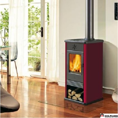 EDILKAMIN BLUES Holz-Kaminofen, luftführend, bordeaux, 641770