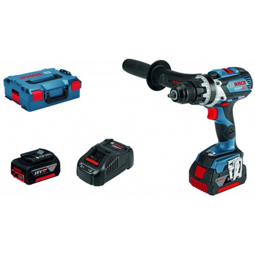 BOSCH GSR 18V-85 C Professional Akku-Bohrschrauber, 2x Aku 5,0Ah, L-Boxx 06019G0100