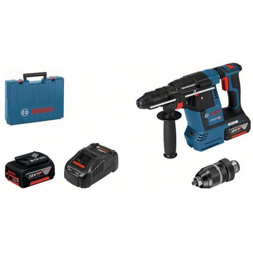 BOSCH GBH 18V-26 F Akku-Schlagbohrhammer, SDS plus, 2x 18V 6.0Ah, Koffer 0611910003