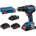 Bosch GSB 18V-55 Akku-Schlagbohrschrauber 18V, 3x4,0Ah, L-Boxx 0615990L4L