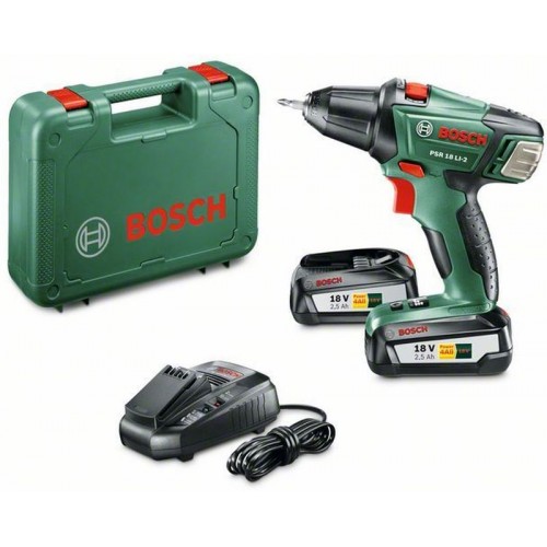 BOSCH PSR 18 LI-2 Akku-Bohrschrauber (2x2,5 Ah) mit 1 Akku 060397330H