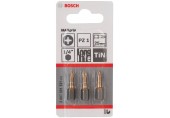 BOSCH Schrauberbit Max Grip, PZ 1, 25 mm, 3er-Pack 2607001591