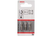 BOSCH Schrauber­bit Extra-Hart, PZ 2, 25 mm, 3er-Pack 2607001558