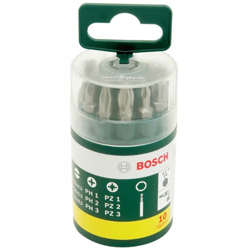 BOSCH 10-teiliges Schrauberbit-Set, inklusive SL 2607019454