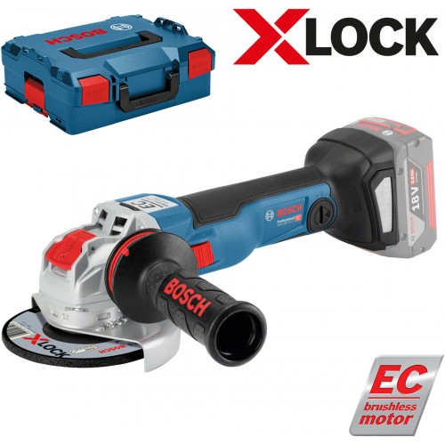 BOSCH GWX 18V-10 C Akku-Winkelschleifer mit X-LOCK, 125 mm, ohne Akku, L-Boxx 06017B0200