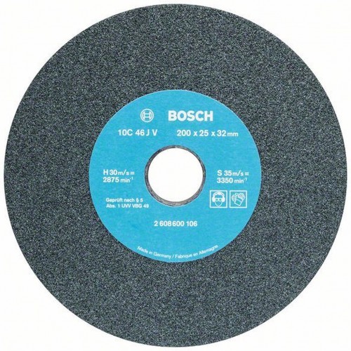 BOSCH Schleifscheibe für Doppelschleifmaschine, 200mm, 32mm, 46 2608600106