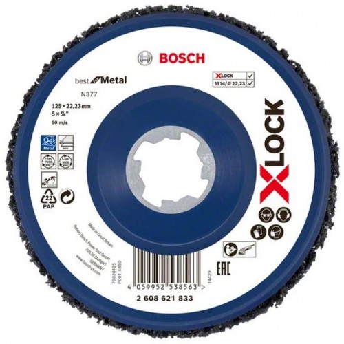 BOSCH X-LOCK Grobreinigungsscheibe für Metall, 125 x 22,23 mm, 1St. 2608621833