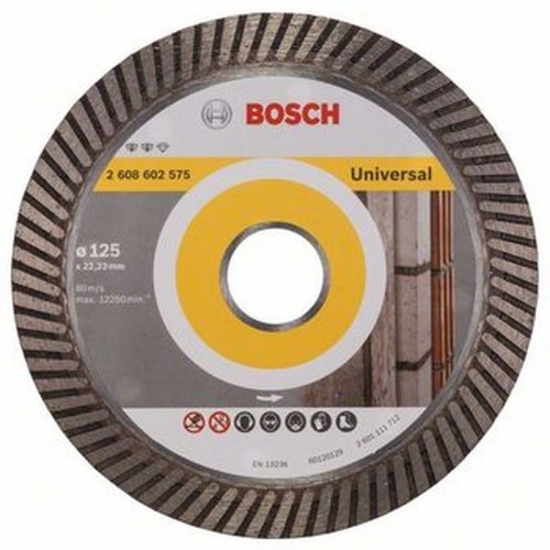 BOSCH Diamanttrennscheibe Expert für Universal Turbo, 125 x 22,23 x 2,2 x 12 mm, 26086