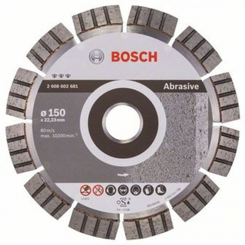 BOSCH Diamanttrennscheibe Best for Abrasive, 150 x 22,23 x 2,4 x 12 mm 2608602681