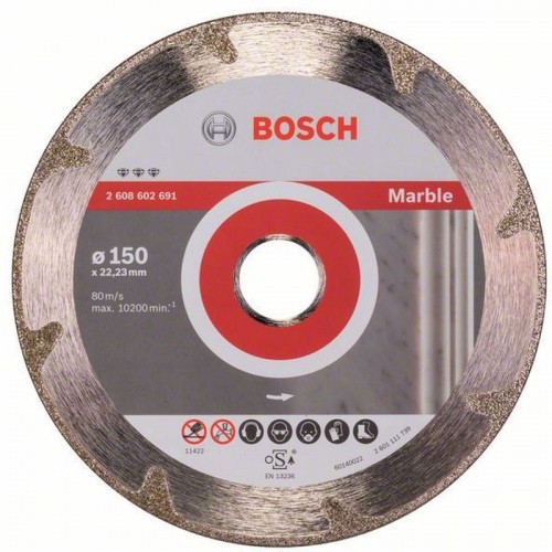 BOSCH Diamanttrennscheibe Best for Marble, 150 x 22,23 x 2,2 x 3 mm 2608602691