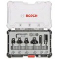 BOSCH Accessories Rand- und Kantenfräser-Set, 8-mm-Schaft, 6-teilig 2607017469