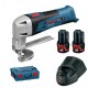 BOSCH Akku Blechschere GSC 12V-13 mit 2x2,0Ah Li-Ion Akku L-BOXX 0601926108