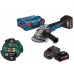 BOSCH GWS 18V-10 SC Akku-Winkelschleifer, 2x 5,0Ah 06019G340D