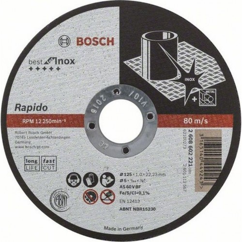 BOSCH Trennscheibe Expert for Inox Long Life 125 mm, 1 mm 2608602221