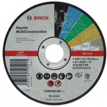 BOSCH Trennscheibe gerade Rapido Multi Construction ACS 60 V BF, 125 mm, 1,0 mm 2608602385