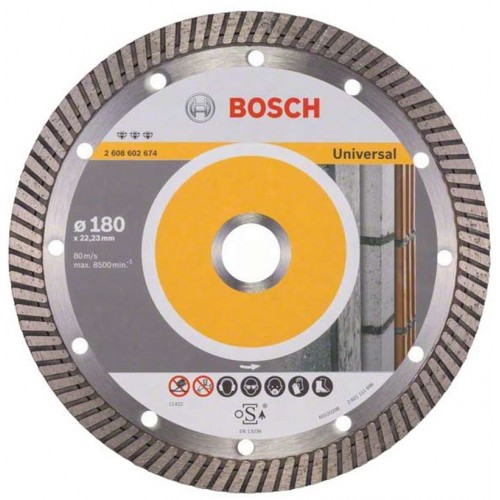 BOSCH Diamanttrennscheibe Best for Universal Turbo, 180 x 22,23 x 2,5 x 12 mm 2608602674