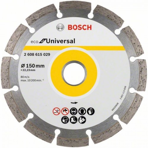 BOSCH ECO for Universal Diamanttrennscheibe ECO segment 150x22,23mm 10 Stück 2608615042