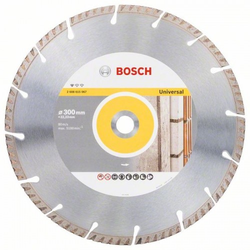 BOSCH Diamanttrennscheibe Standard for Universal, 300 x 25,4 x 3,3 x 10 mm 2608615069