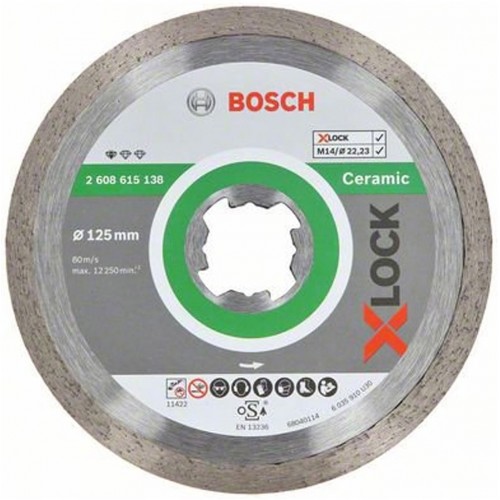 BOSCH X-LOCK Diamanttrennscheibe Standard for Ceramic, 125 × 22,23 × 1,6 × 7 2608615138