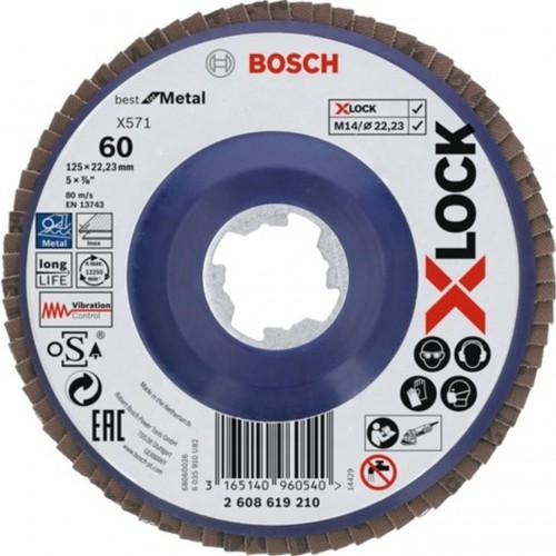 BOSCH Professional X-LOCK Fächerschleifscheibe 125mm K 60 2608619210