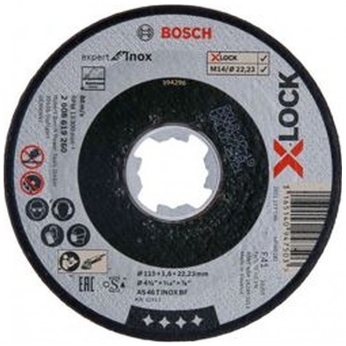 BOSCH X-LOCK gerade Expert for Inox AS 46 T INOX BF, 115 x 22,23 x 1,6 mm 2608619260