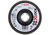 BOSCH X-LOCK Fächerschleifscheibe, Metall, gewinkelte Ausf., G40, X571, 125mm, 2608621767