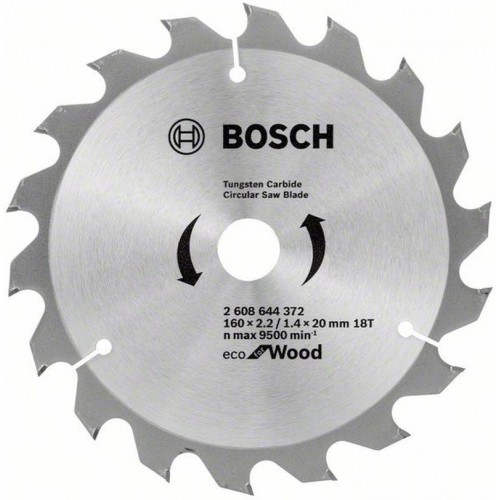 Bosch Kreissägeblatt Eco for Wood, 160x20x2,2/1,4 z18, 2608644372