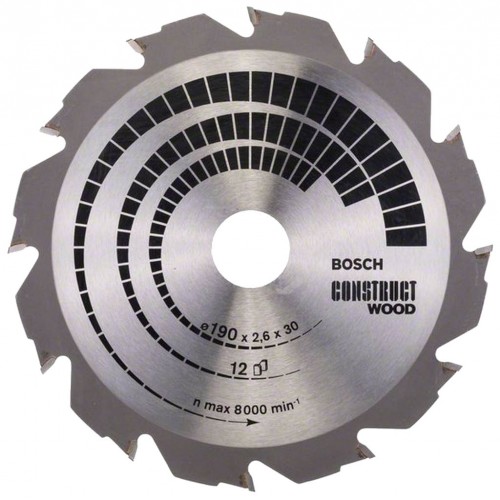 BOSCH Construct Wood Kreissägeblätter 190x2,6/1,6 mm 2608640633