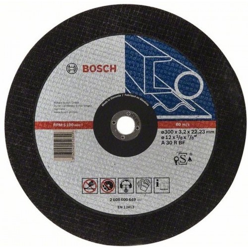 BOSCH Trennscheibe gerade Expert for Metal A 30 R BF, 300 mm, 3,2 mm 2608600649