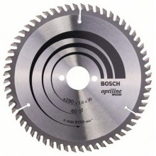 Bosch Kreissägeblatt Optiline Wood für Handkreissägen, 190 x 30 x 2,6 mm, 60