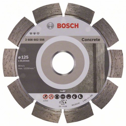 Bosch Diamanttrennscheibe Expert for Concrete, 125 x 22,23 x 2,2 x 12 mm