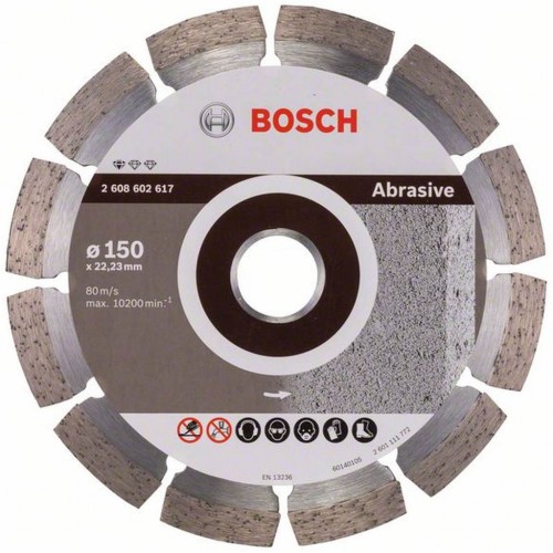 Bosch Diamanttrennscheibe Standard for Abrasive, 150 x 22,23 x 2 x 10 mm