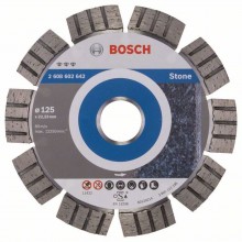 BOSCH Diamanttrennscheibe Best for Stone 125 x 22,23 x 2,2 x 12 mm 2608602642