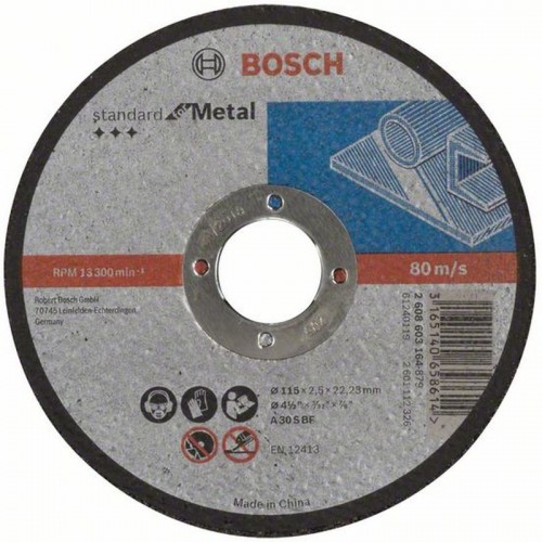 BOSCH Trennscheibe gerade Standard for Metal A 30 S BF, 115 x 2,5mm, 2608603164