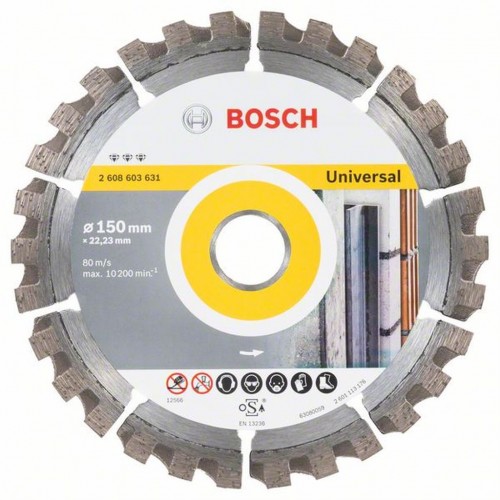 Bosch Diamanttrennscheibe Best for Universal, 150 x 22,23 x 2,4 x 12 mm