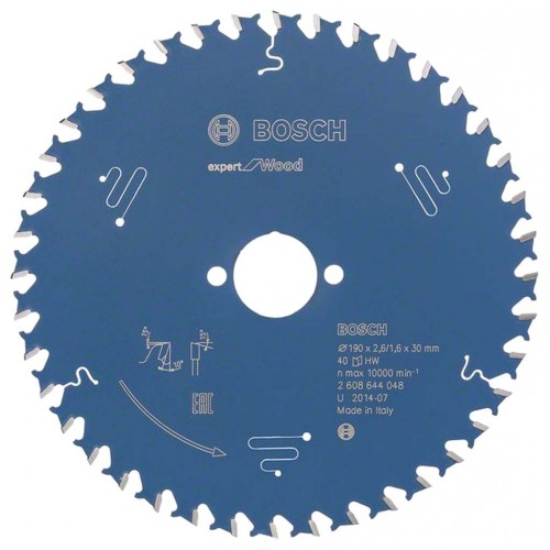 Bosch Kreissägeblatt Expert for Wood, 190 x 30 x 2,6 mm, 40