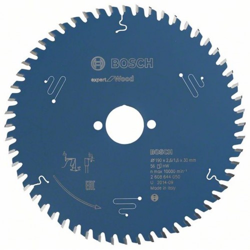 Bosch Kreissägeblatt Expert for Wood, 190 x 30 x 2,6 mm, 56