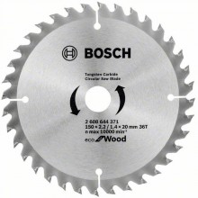 BOSCH Sägeblatt ECO Optiline Wood 150x2,2/1,4x20mm 36T 2608644371