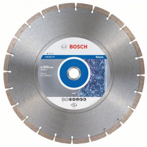 BOSCH Standard for Stone Diamanttrennscheibe, 350x25,40x3,1x10mm 2608603797