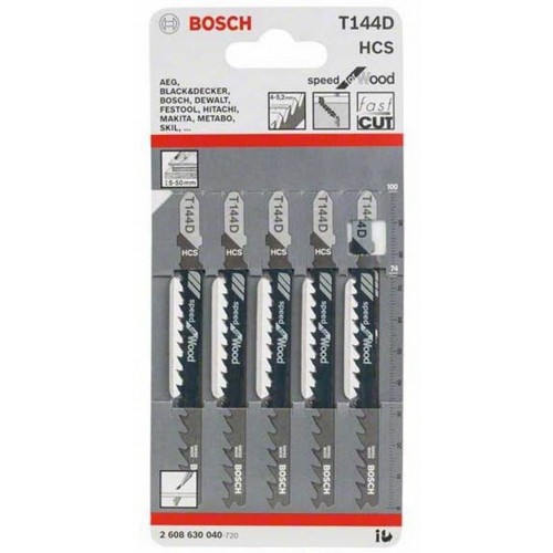 BOSCH Stichsägeblatt a 5 Stück T144 D 2608630040