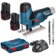BOSCH GST 12V-70 Professional Akku Stichsäge 2x 3,0Ah Akku ZubehörSet L-BOXX 06015A1005