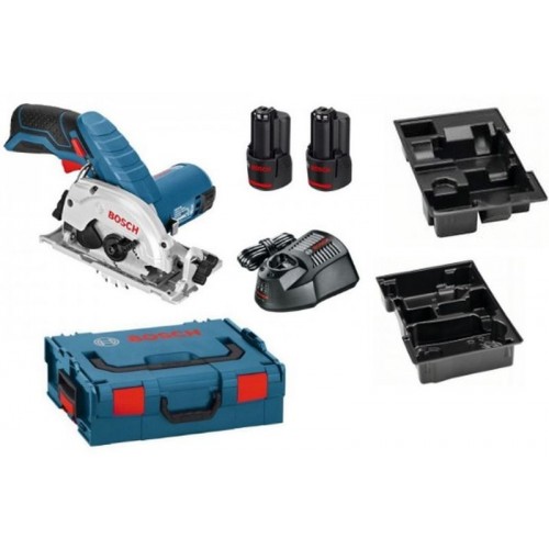 BOSCH GKS 12V-26 PROFESSIONAL Akku Kreissäge mit 2 x 3,0 Ah Li-Ion Akku, L-BOXX 06016A1005