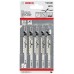 BOSCH Accessories Stichsägeblatt T 101 B, Clean for Wood, 5er-Pack 2608630030