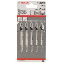 Bosch Zubehör T 101 AO Clean for Wood Stichsägeblatt - 5er-Pack, 2608630031