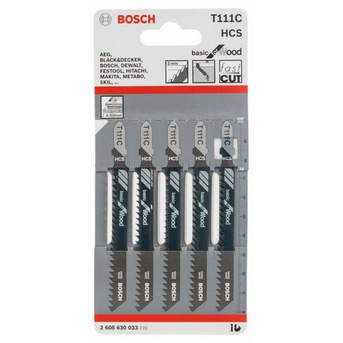 BOSCH Stichsägeblatt T 111 C, Basic for Wood 2608630033